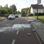 Vrachtwagen verliest glasplaten