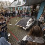 Zonneauto Nuna 13 bij Het College in Weert