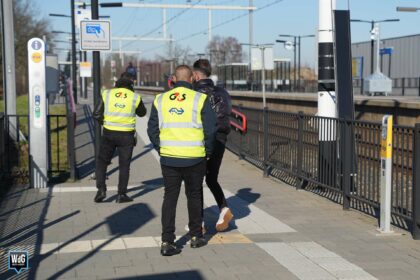 Beveiliging bij NS-station in Maarheeze