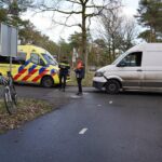 aanrijding fietser en bestelbus