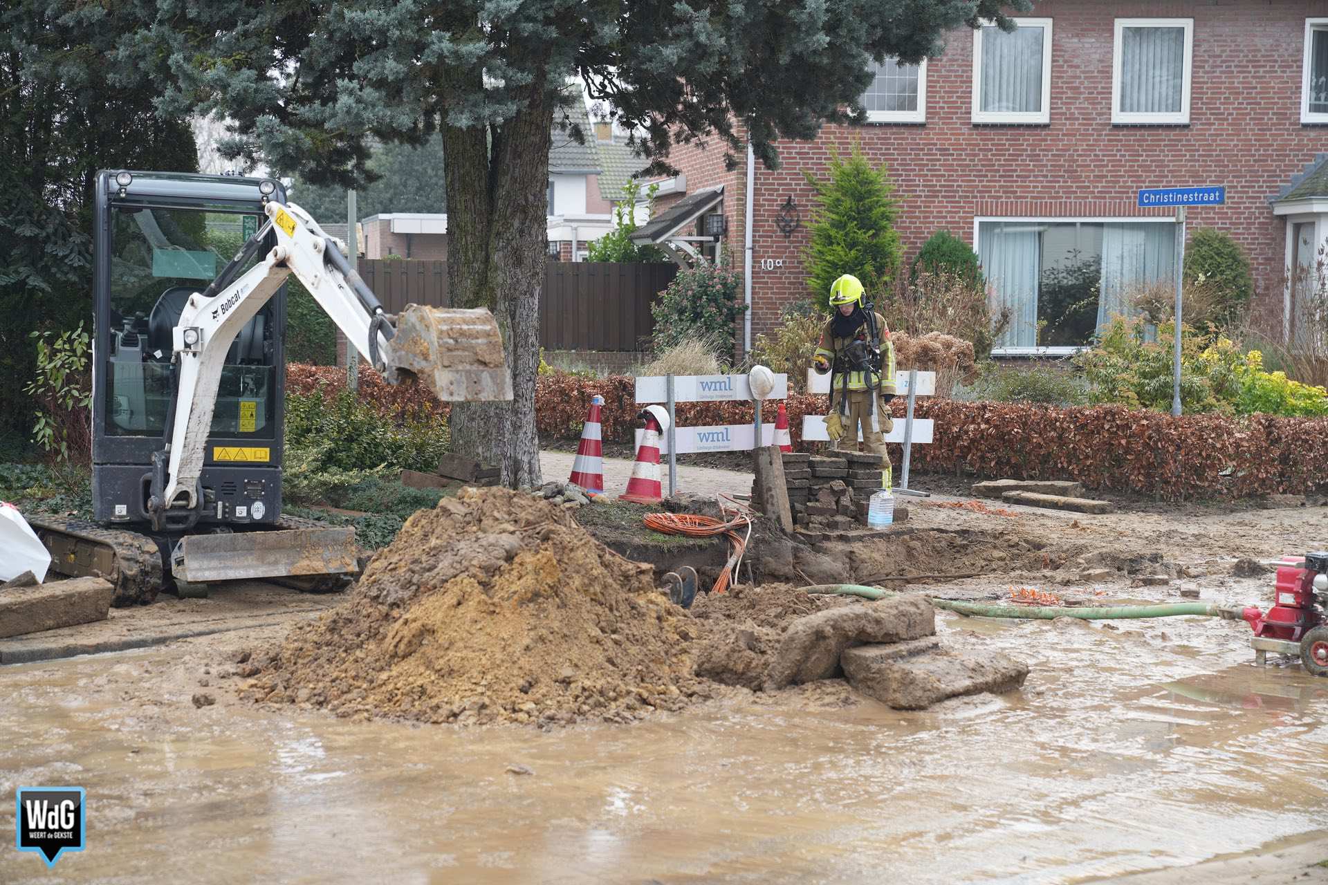 Beschadigde gasleiding in Nederweert