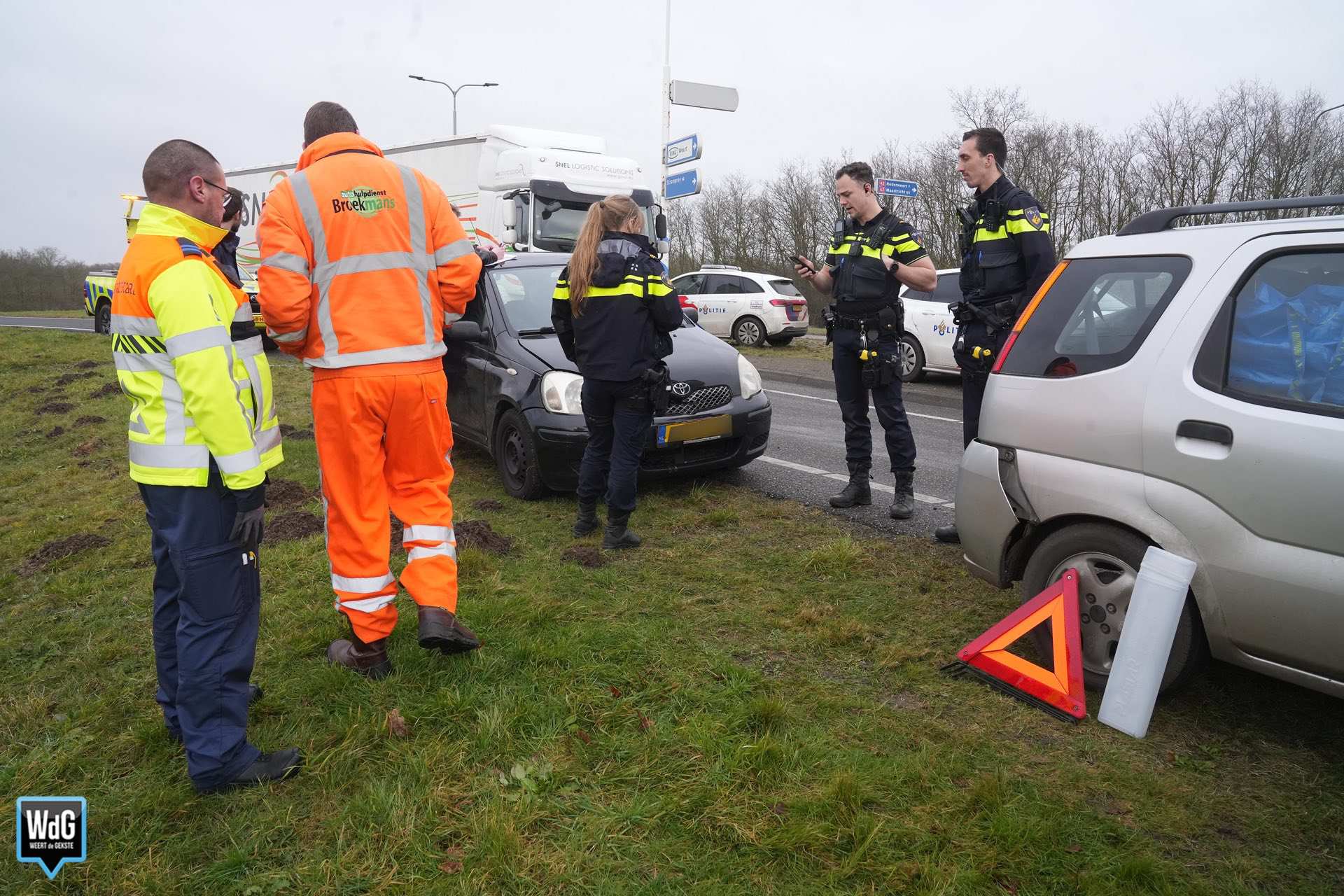 Ongeval afrit A2 Weert-Noord