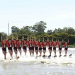 waterskiërs uit Weert in Belgisch Waterski Showteam